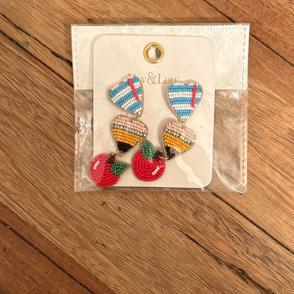Adorable Viv and Lou teacher earrings!